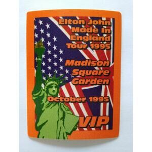 Elton John Backstage Pass Original 1995 Concert Tour Rock Music VIP Garden USA